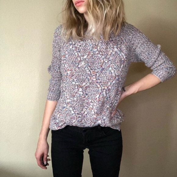 [Faded Glory] Rainbow Knit Sweater - Picture 3 of 7